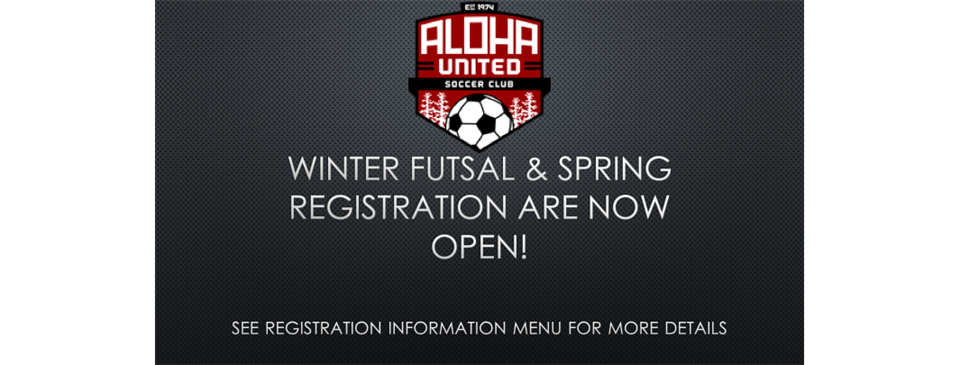 Winter Futsal and Spring Recreational Registration Information