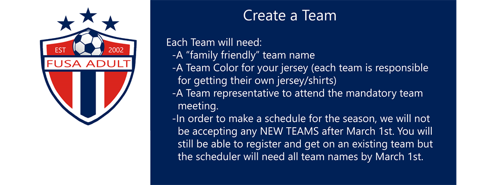 Create a Team!