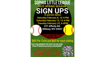 In person sign ups. 2-8-25