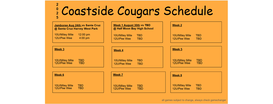 2025 Schedule