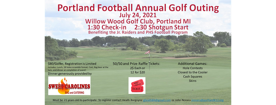 Portland Football Charity Golf Outing!