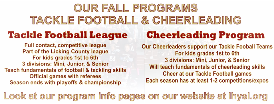 Football - Cheer Programs