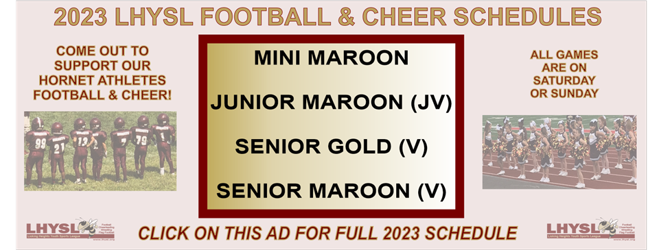 Football, Cheer, Opening Day Schedules