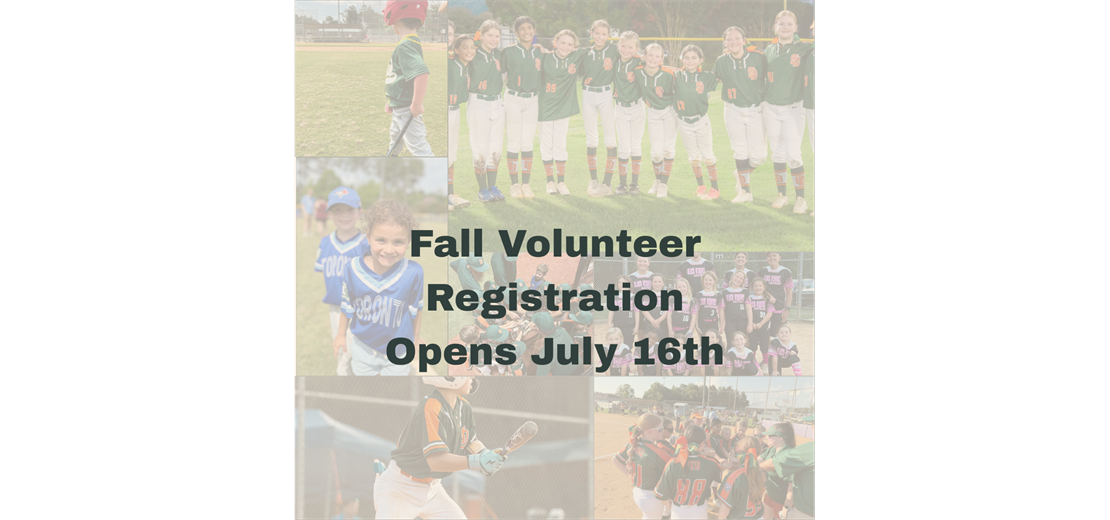 Fall Volunteer Registration Opens July 16th!