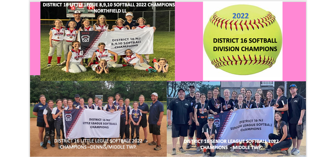 2022 DISTRICT 16 SOFTBALL DISTRICT CHAMPIONS