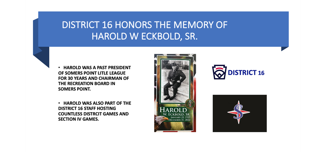 IN MEMORY OF HAROLD ECKBOLD