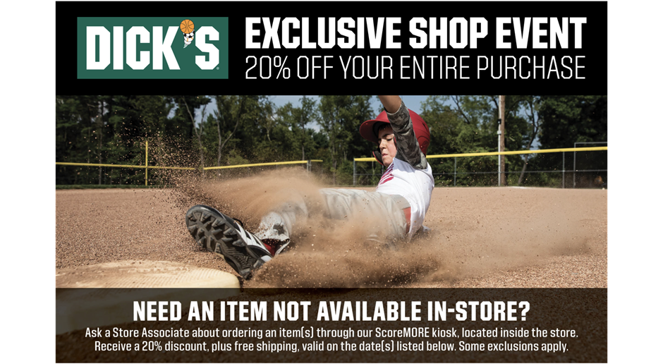 20% Off at Dick's Sporting Goods