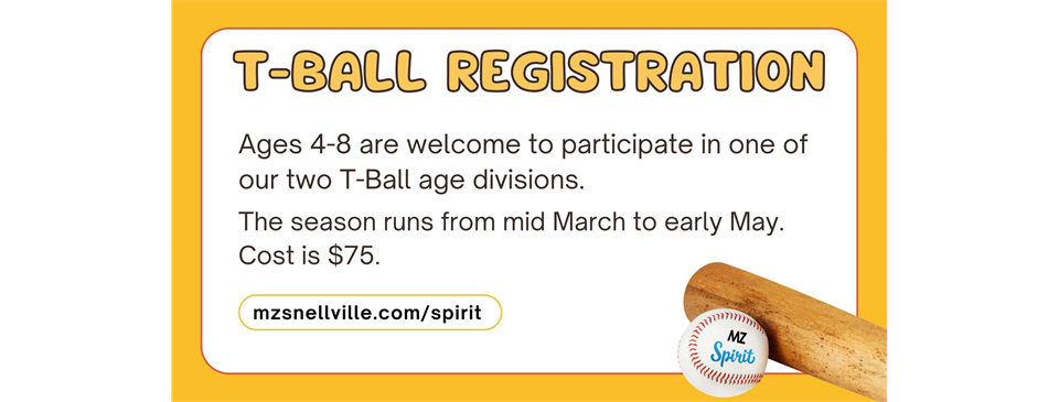 Click Picture to Register for Spring T-Ball