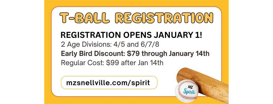 Click Picture to Register for Spring T-Ball