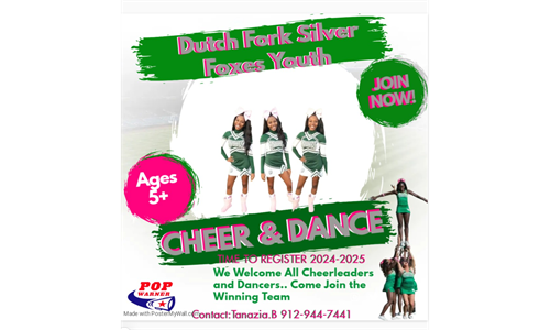 2024 Dutch Fork Silver Foxes Youth Cheerleaders Registration 