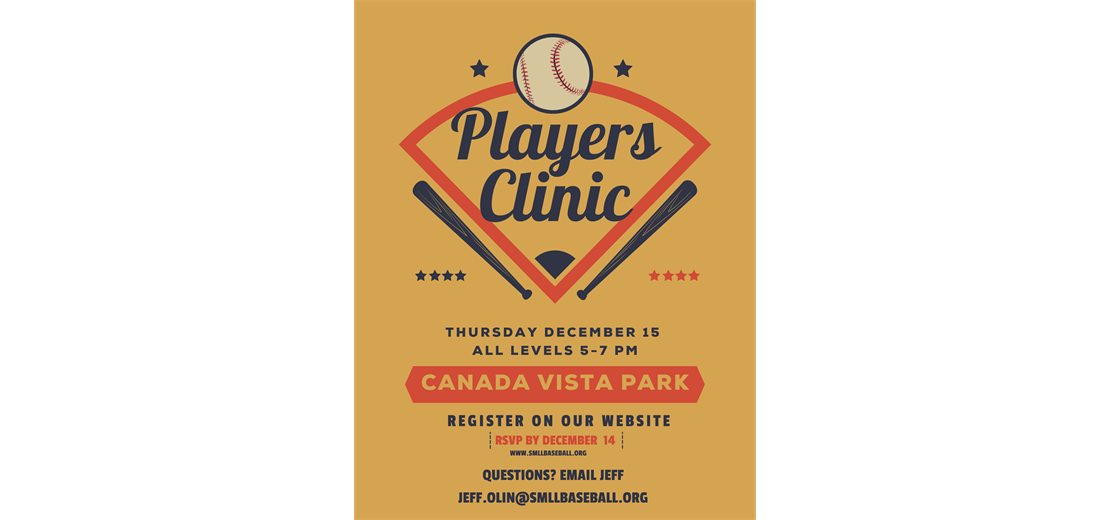 Players Clinic THIS Thursday 12/15