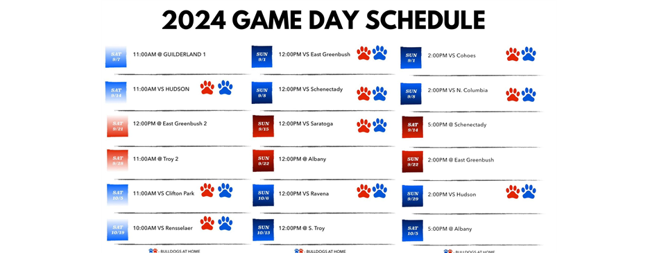 2024 GAME DAY SCHEDULE