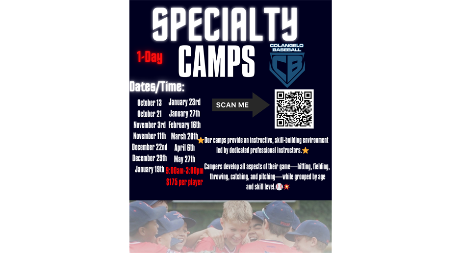 Colangelo Baseball 1-Day Specialty Camps 5/27