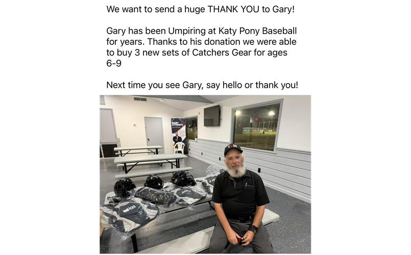 Thank You Gary!