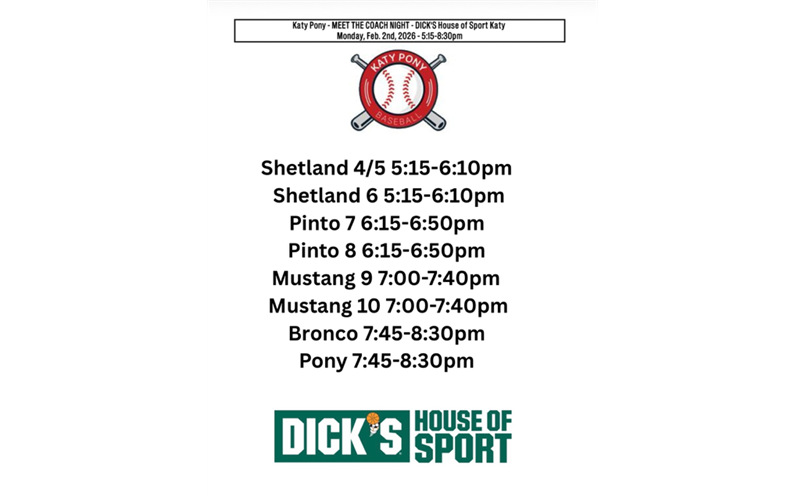 Meet The Coach Night - Dick's House of Sports Katy