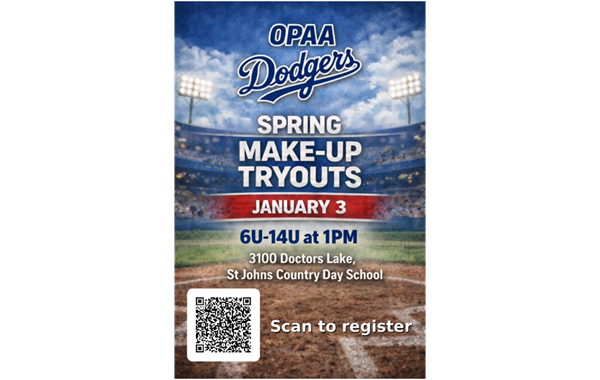 OPAA Dodgers Make-up Tryouts