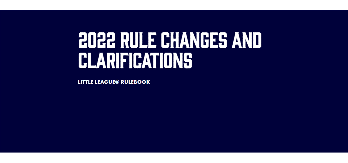 click here to see rule changes and links to the Rule Book