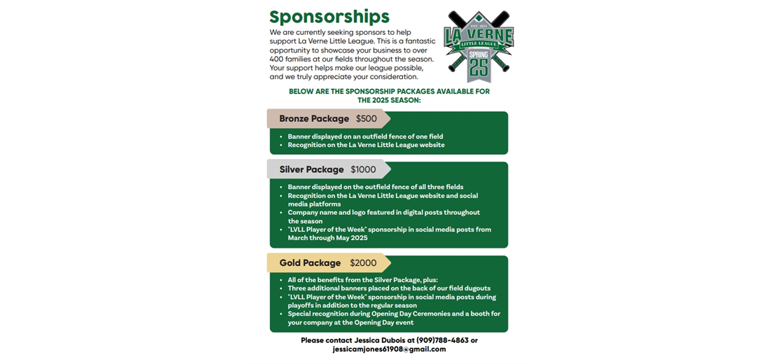 Sponsorship Opportunities 2025