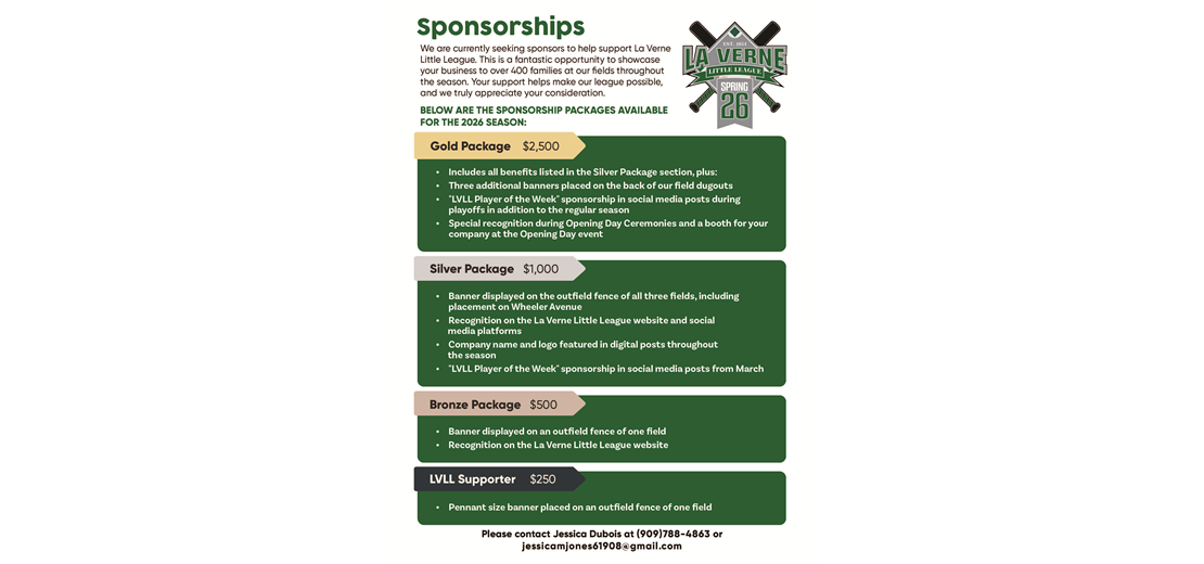 Sponsorship Opportunities 2026