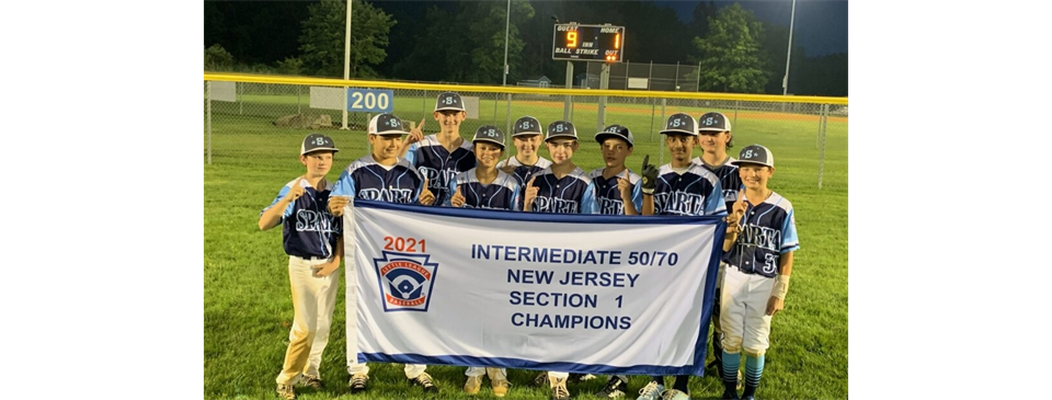 2021- 50/70 Section 1 Champions- Sparta LL            