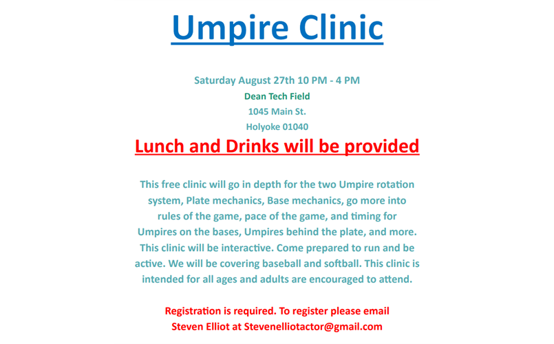 District 2 to host Umpire Clinic 