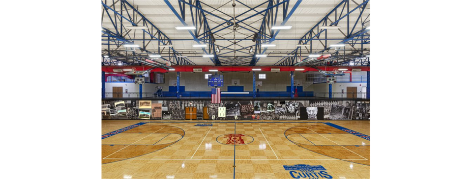 Glenn Curtis Gymnasium at John R. Wooden Middle School