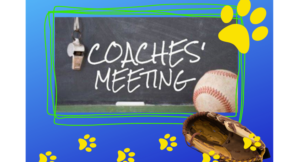 Coaches Meeting April 1 at 11:00 a.m.