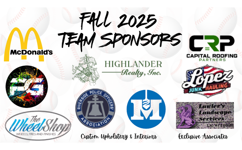 Fall Team Sponsors