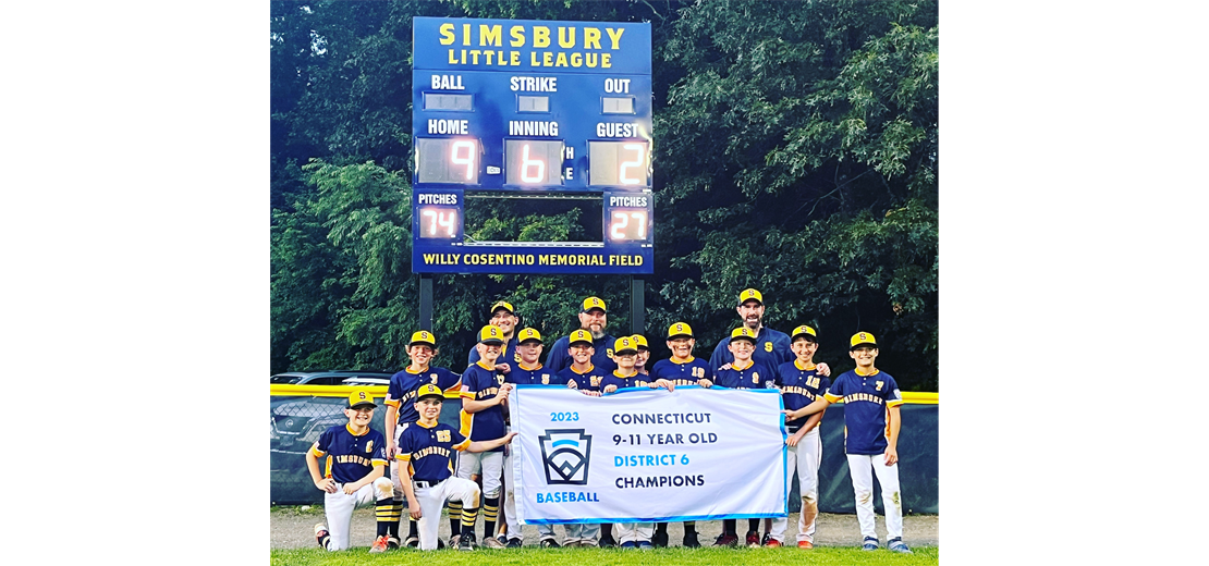 Simsbury 9-11 Baseball District 6 Champions