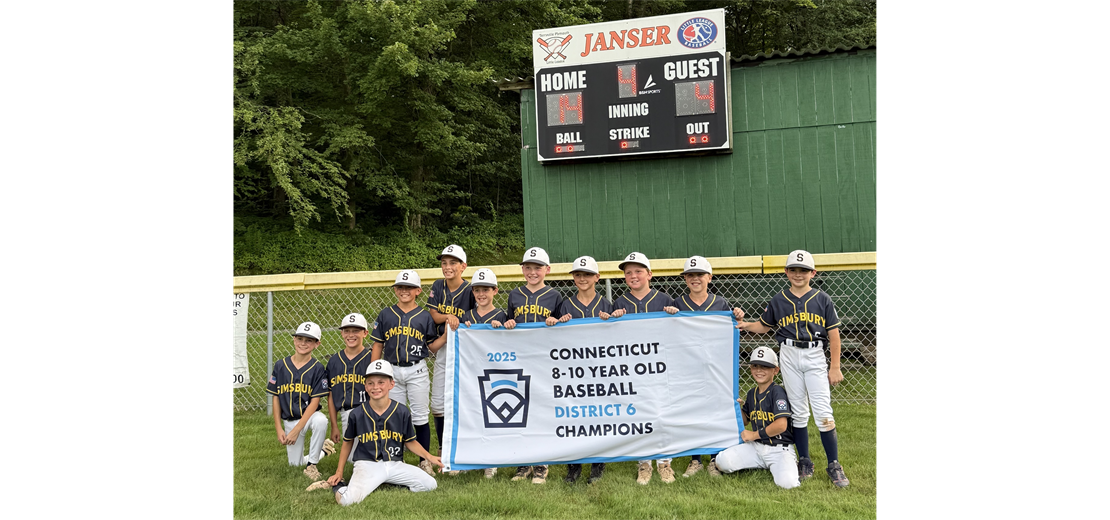 Simsbury 2025 8-10 Baseball Champions