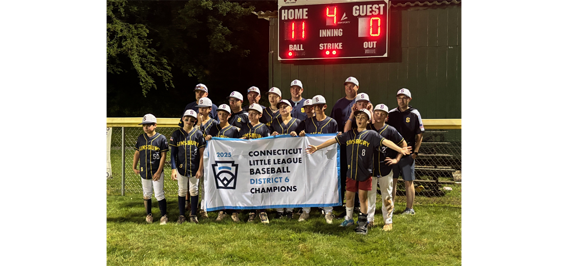 Simsbury 10-12 Baseball District Champions