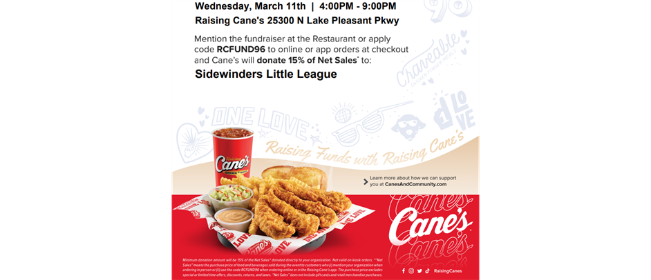 Raising Cane's Night 3/11