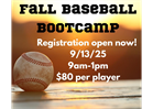Fall Baseball Bootcamp