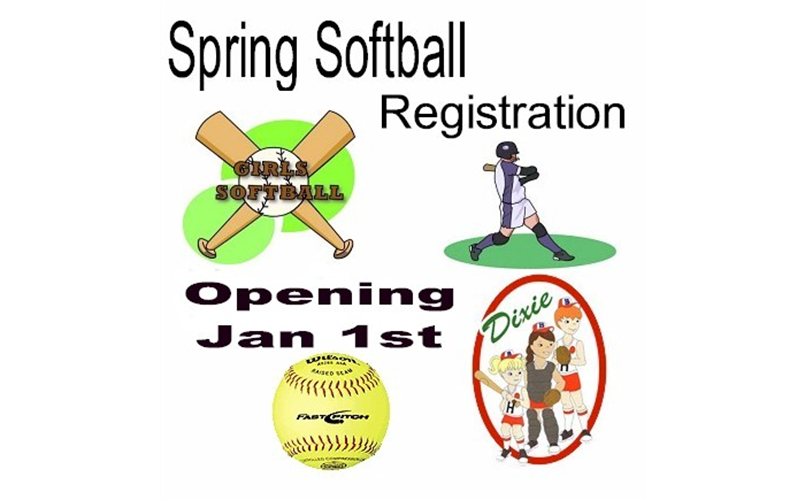 2023 Spring Softball Registration Will Open Jan 1st