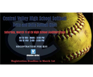 Central Valley High School Softball Drills & Skills Clinic