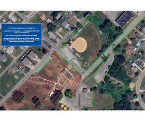 NO PARKING ON GRASS AT ANTOLINE PARK FIELD