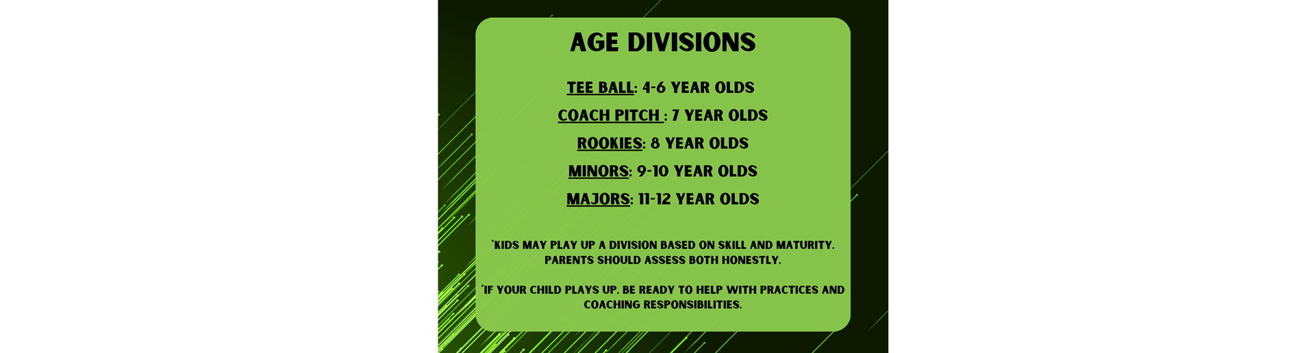 Age Divisions 