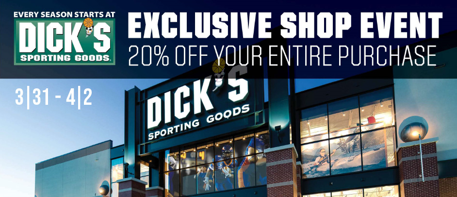 Save 20% at Dicks Sporting Goods This Weekend!