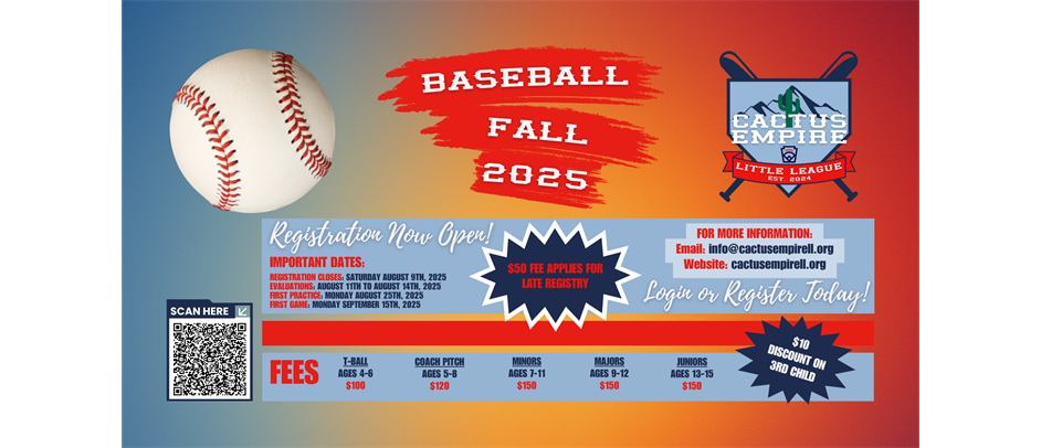 Fall 2025 Registration Is Now OPEN!