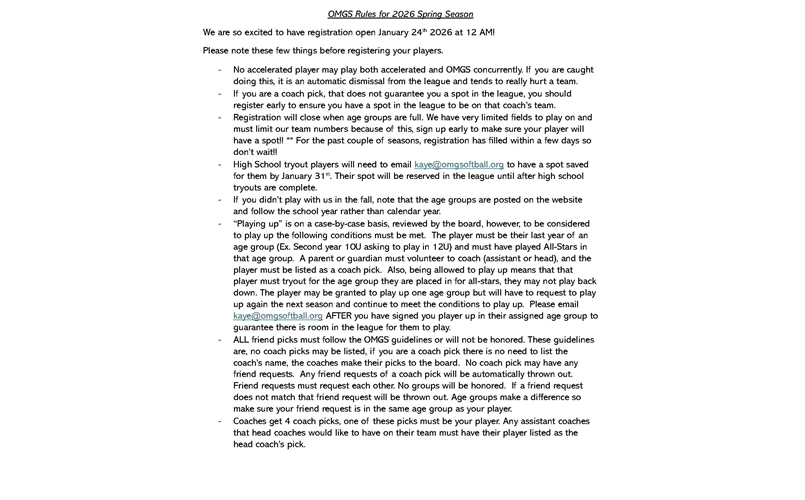 2026 Registration Guidelines