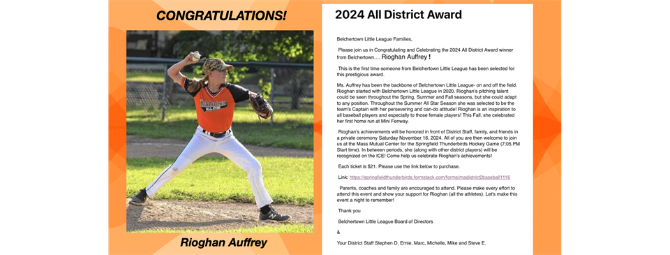 Congratulations Rioghan Auffrey!