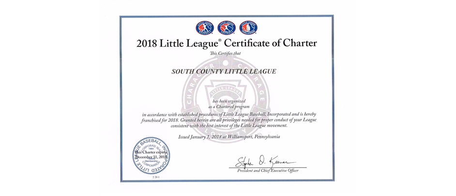 Charter Certificate