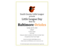 Little League Day with the Baltimore Orioles