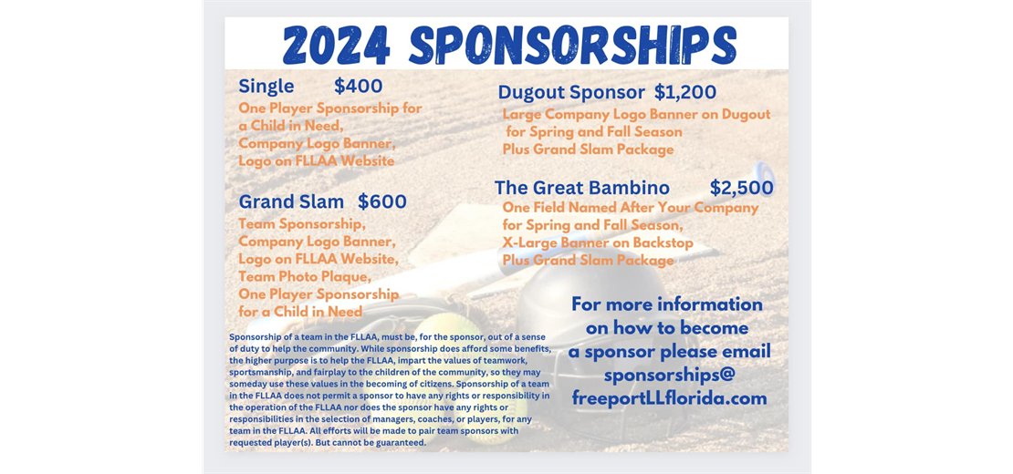2024 Sponsorship Form. Click image