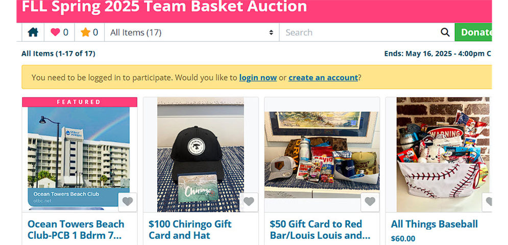 Spring 2025 Team Basket Auction