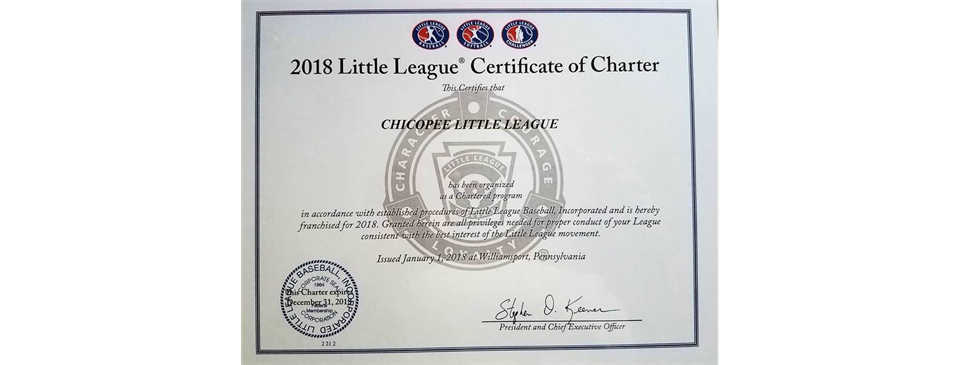 Little League Certificate