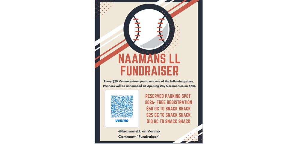 Naamans Raffle for Opening Day!