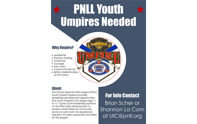 Youth Umpires Needed! 