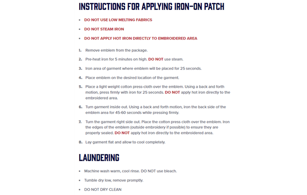 Patch Instructions