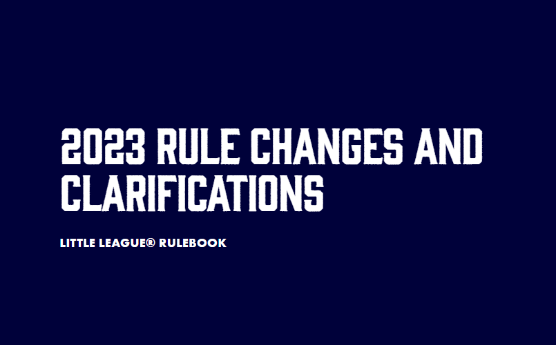 2023 Little League Rule Changes